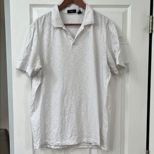 Theory White 100% Cotton Men's Polo Shirt